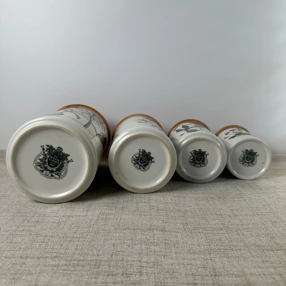 Vintage Portmeirion Botanic Garden Ceramic Canister Set of 4 | 1970s